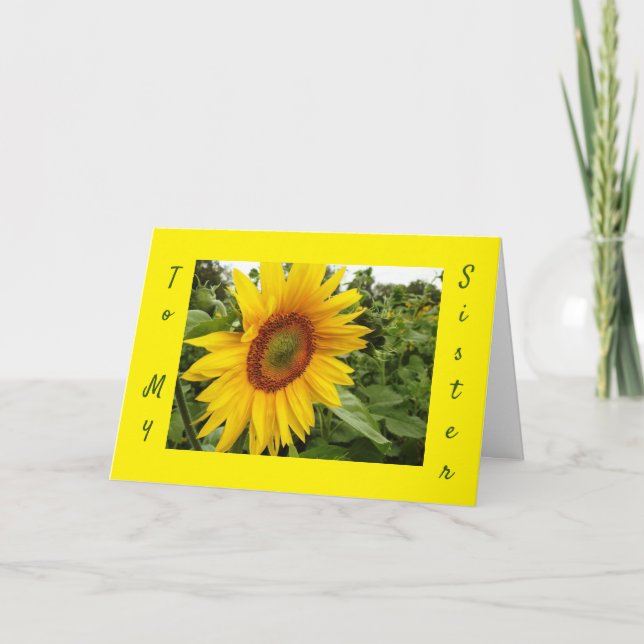 CARTE À MON AMOUREUX ANNIVERSAIRE *SOEUR*-HEUREUX (Devant)