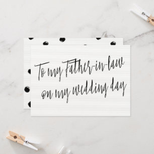 Carte "À mon beau-père le jour de mon mariage"