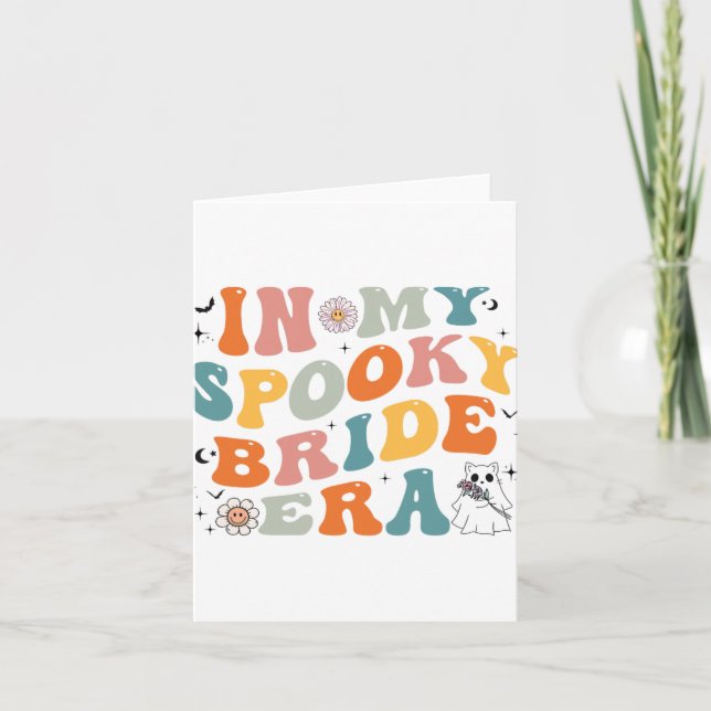 Carte À mon ère Éffrayante de mariée Super d'Halloween M (Devant)