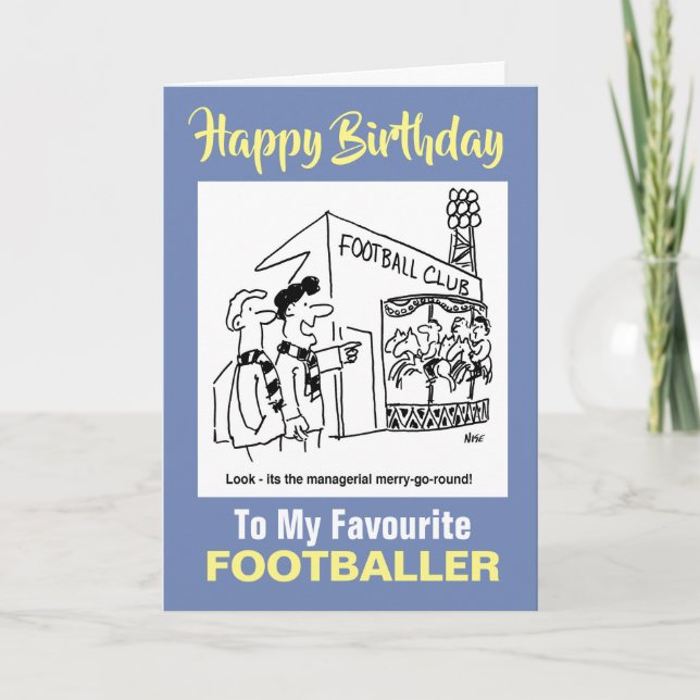 Carte À mon footballeur favori - Joyeux anniversaire (Devant)