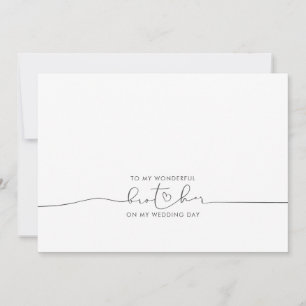 Carte À Mon Frère Mariage Matin Message mignon