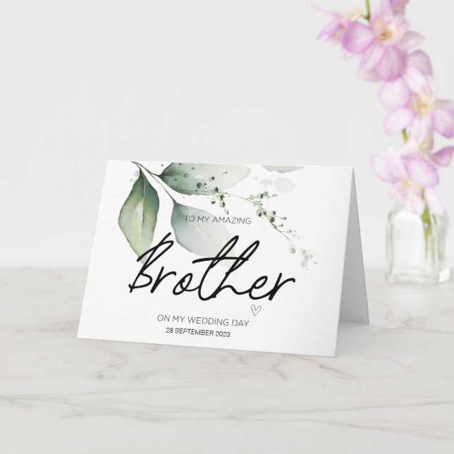 Carte À Mon Frère Mariage Merci De Bride Groom C (Orchidée)