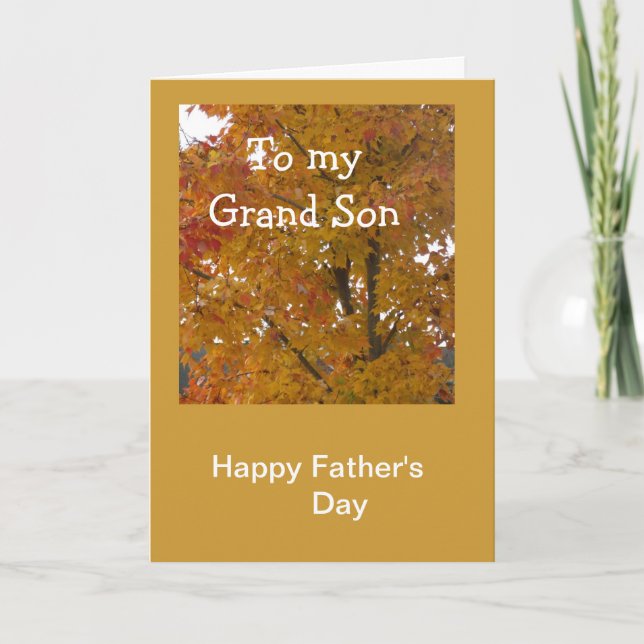 Carte À mon grand-fils, Bonne Fête des pères (Devant)