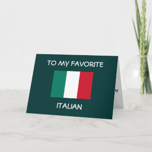 CARTE "À MON ITALIEN PRÉFÉRÉ" JEUX ANNIVERSAIRE