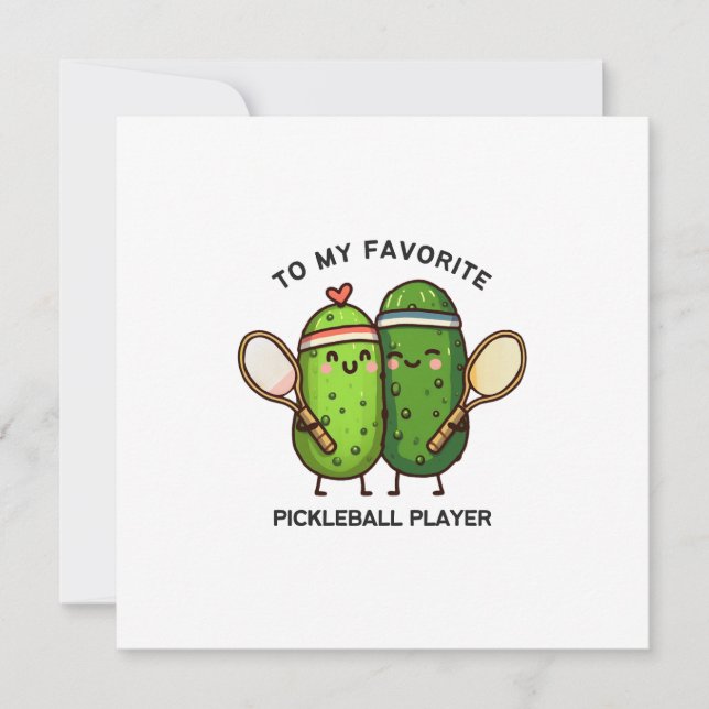 Carte À mon joueur de pickleball préféré (Devant)