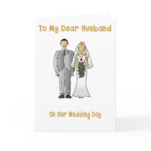 À mon mari le jour de notre mariage