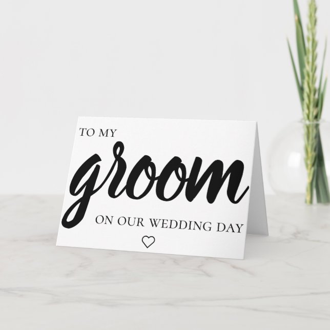Carte À mon marié le jour de notre mariage (Devant)