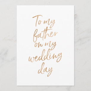 Carte À mon père le jour de mon mariage