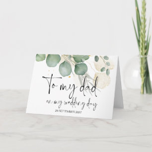 Carte À Mon Père Merci Du Jour Du Mariage De Mariée