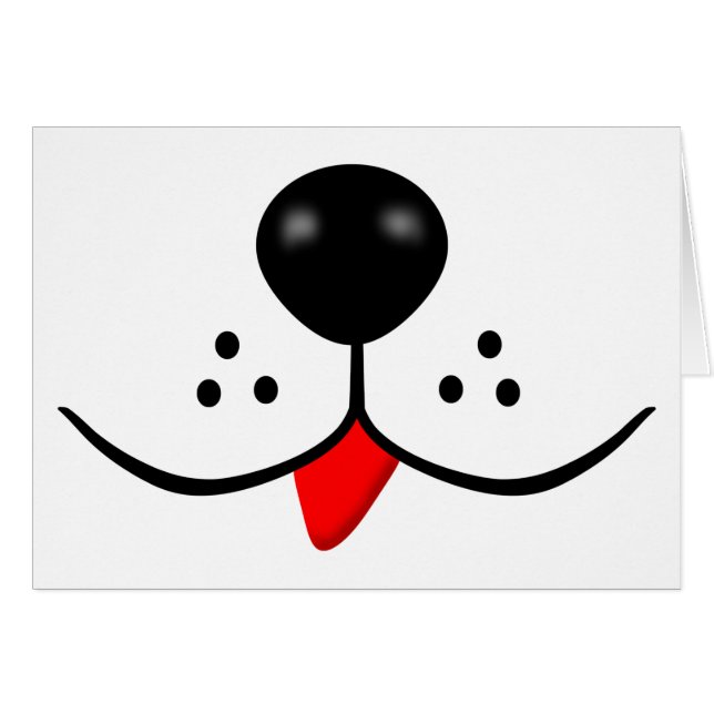 Carte à nez et à bouche de chien (Devant horizontal)