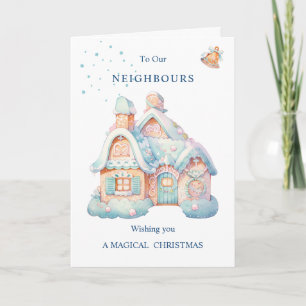 Carte À nos voisins Village de Noël