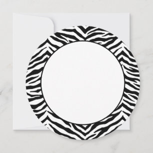 Carte à note plate-forme Zebra Print