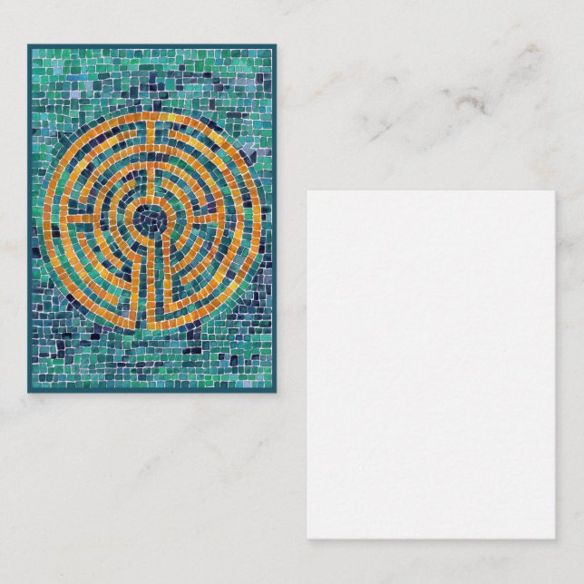 Carte à note plate LABYRINTH II 3,5x2,5 (Devant / Derrière)