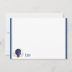 Carte à note plate - Zodiac Leo
