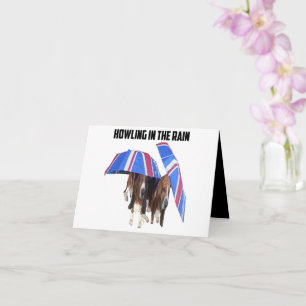 Carte À Noter Qui Hurle Dans La Pluie