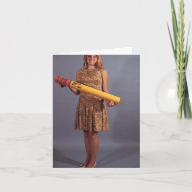 Carte à notes "Girl with Giant Pencil" de style vi (Devant)