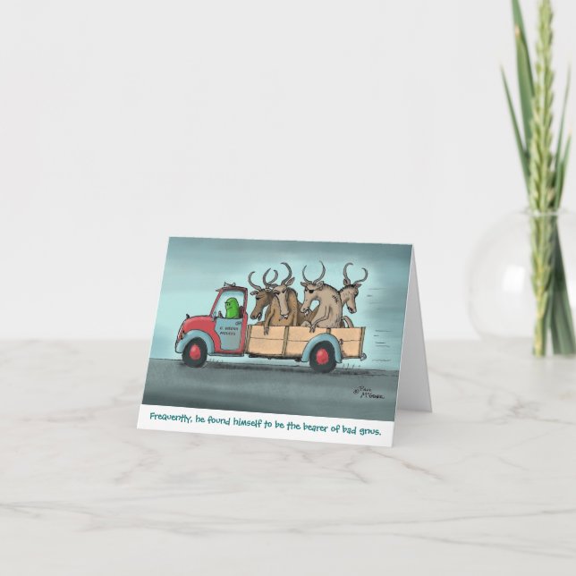 Carte à notes Green Weenii "Gnus mauvais" (Devant)