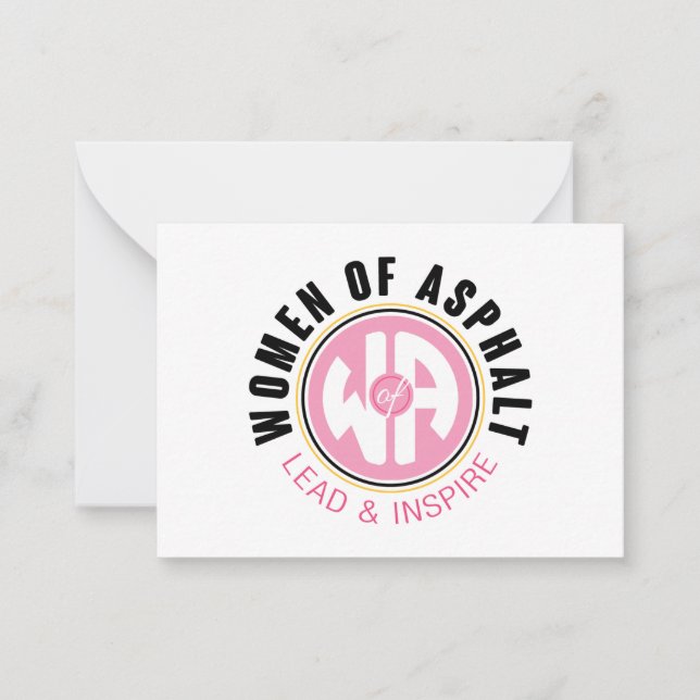Carte à notes pour femmes d'asphalte (Devant)