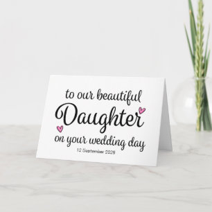 Carte À notre fille le jour de son mariage pour la marié