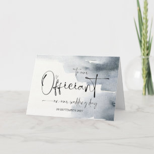 Carte À notre officier le jour du mariage Merci prêtre