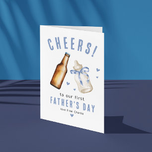 Carte À notre premier jour de la fête des pères, cadeau 