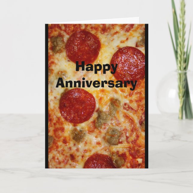 Carte A Pizza My Heart Belongs To You Anniversary (Devant)