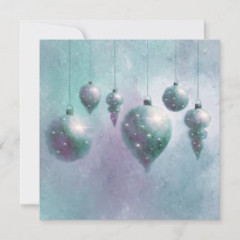 Carte à plat Baubles Turquoise
