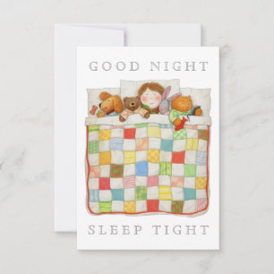 Carte à plat blanc COSY QUILT 3.5x5