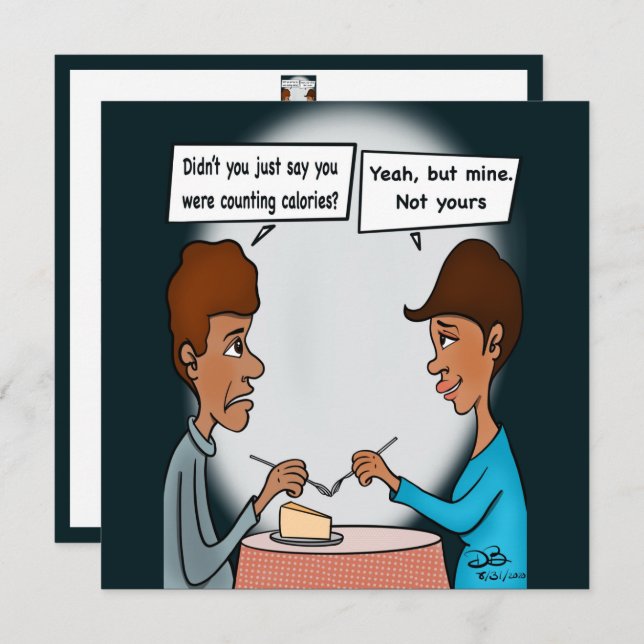 Carte à plat Calories (Devant / Derrière)