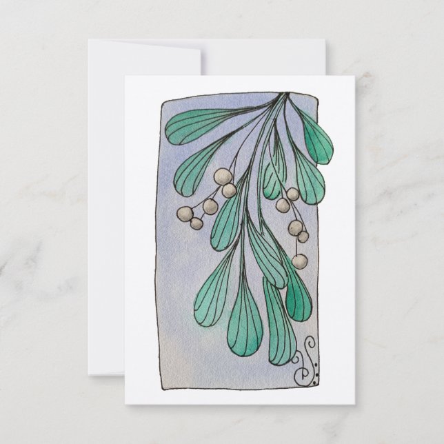 Carte à plat Christmas Wives and Mistletoe Kisses (Devant)