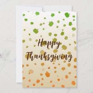Carte à plat Citrouille Thanksgiving
