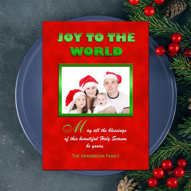 Carte à plat de la famille de Noël religieuse (Créateur téléchargé)