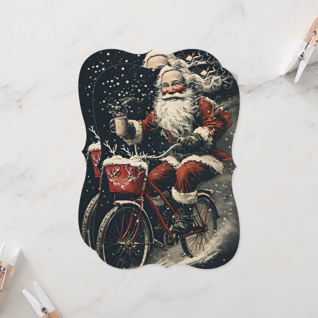 carte à plat de noël (Devant/Arrière en situation)