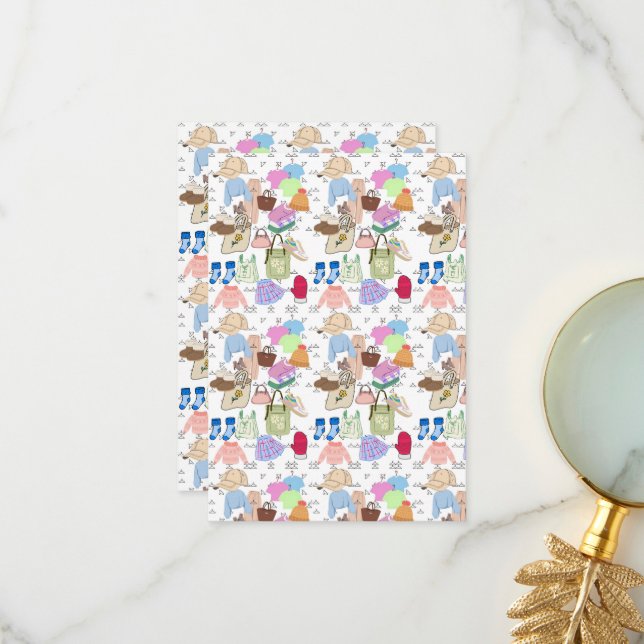 Carte à plat de remerciement (Devant/Arrière en situation)