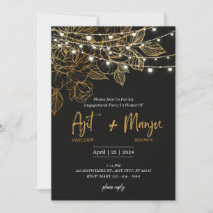 Carte à plat des invitations de partie