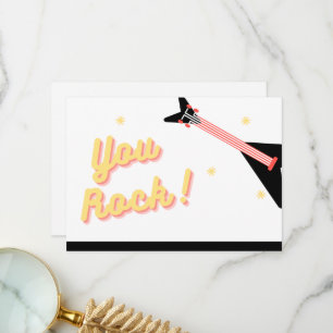 Carte à plat Merci employé Rockstar