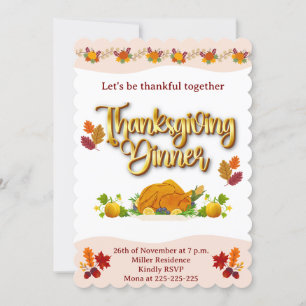Carte à plat 'Thankgiving'