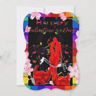Carte à plat Valentine, jour, T-shirt, amours, heu