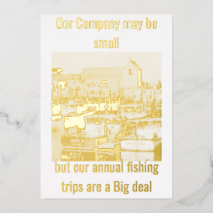 Carte à plat "Voyage de pêche annuel pour petite e