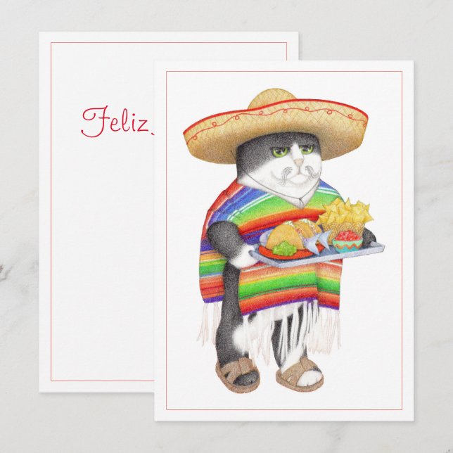 Carte à plat WENDELITO Espagne Noël 4.5x6.25 (Devant / Derrière)