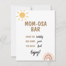 Carte à puce Sunshine Baby shower Mimosa Bar