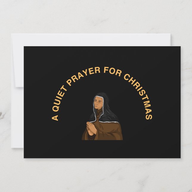 CARTE A QUIET PRAYER FOR CHRISTMAS (Dos)