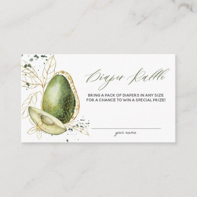 Carte à rabat Baby shower Avocado (Devant)