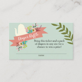 Carte à rabat Baby shower de couche de thé