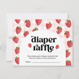 Carte à rabat Baby shower fraise