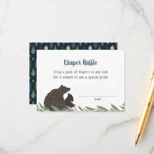 Carte à rabat pour Baby shower rustique Little Bea