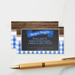 Carte à rabat Q pour bébé - Bleu