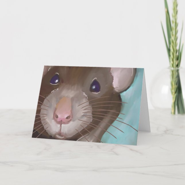 Carte à rat mignonne (Devant)