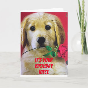 CARTE **A ROSE** FOR MY NIECE "YOUR BIRTHDAY CARD