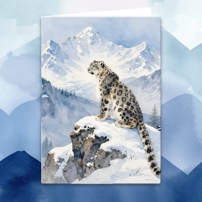 Carte A Snow Leopard Poem and Birthday Wishes (Créateur téléchargé)